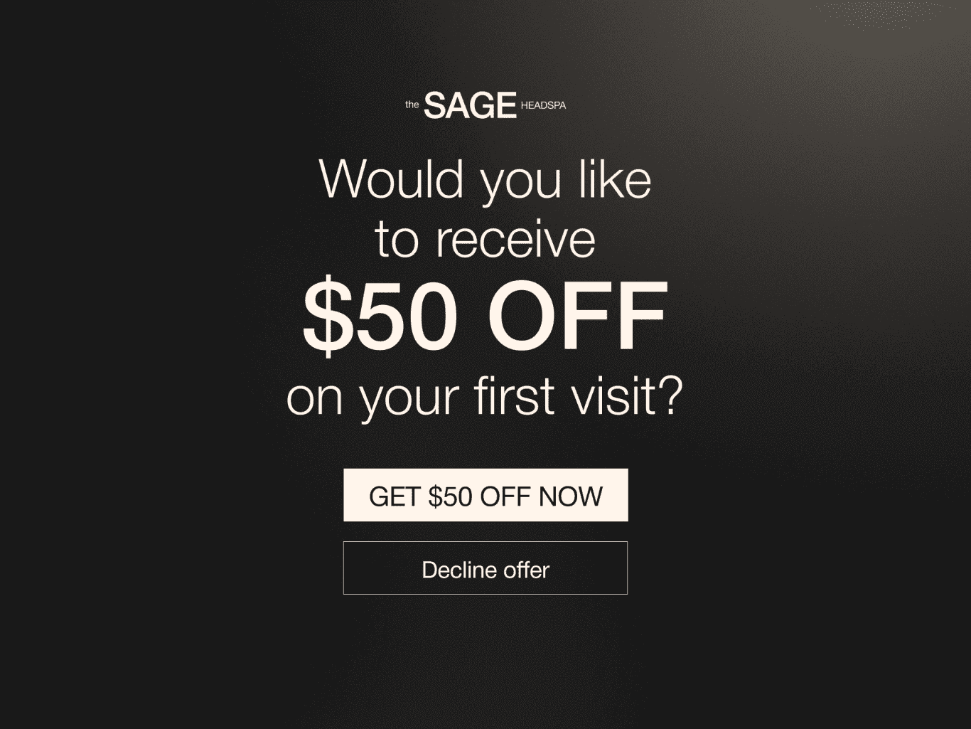 Sage HeadSpa in Palm Beach Gardens, FL Featured Special